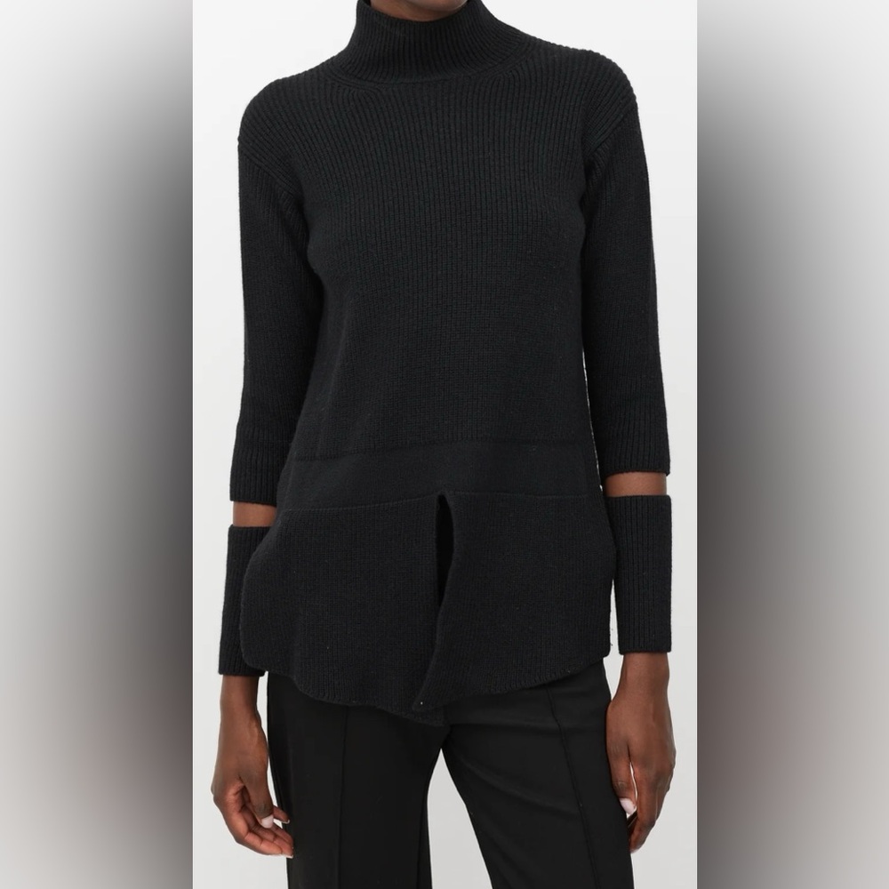Stella McCartney black split sweater sz 40